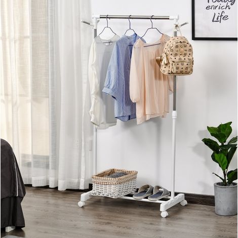 Meuble rangement roulant, réglable, inox blanc HAVRYA (1/4)