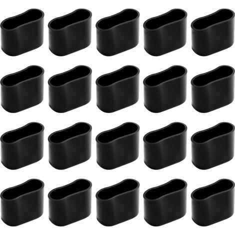 (Paquete de 20) Fundas para patas de silla, protectores resistentes para patas de silla, aptas para sillas de jardín, fundas ovaladas para patas de silla (1/5)