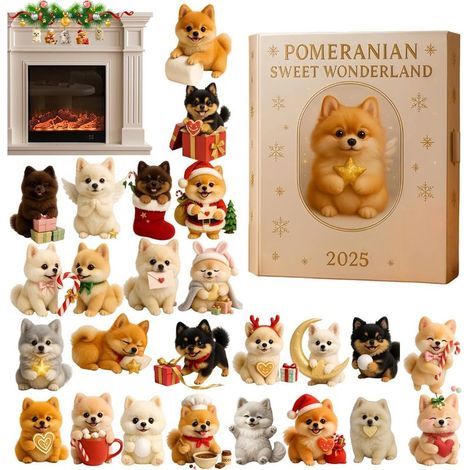 Calendrier De L'Avent De Noël Avec Ornements Pour Chien 24 Jours Charme Chien Compte À Rebours Calendrier 2025 Pour Maison Arbre De Noël Mur Porte Adultes Cade (1/5)