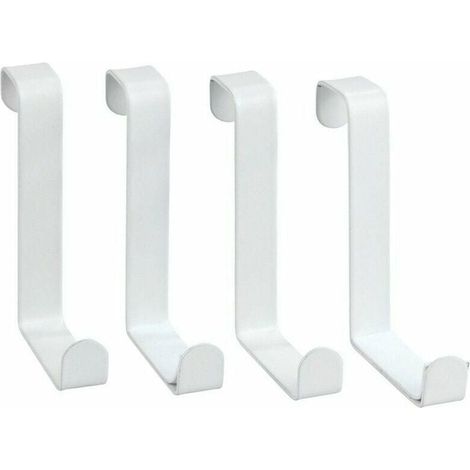 Cintres de porte blancs, 4 pièces, mat (1/2)