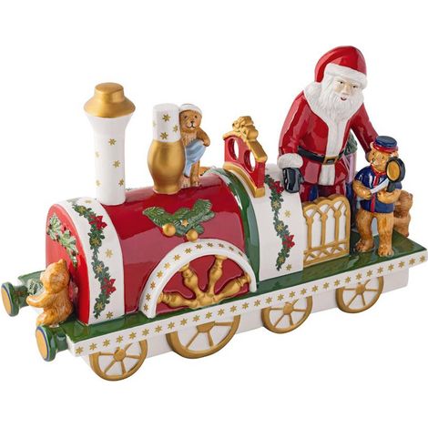 Figura decorativa del tren de juguete navideño de Villeroy & Boch (31 cm). (1/3)