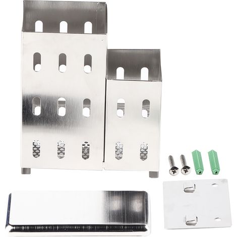 Porte-baguettes en acier inoxydable, panier égouttoir à couverts avec base pour ustensiles de cuisine (1/5)