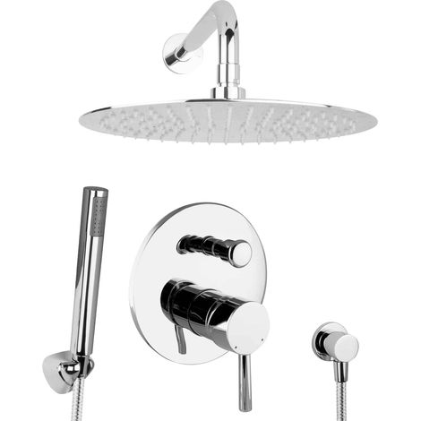 PaulGurkes Système de douche 30 cm Ensemble de douche pluie encastré Douche ronde