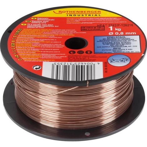 ROTHENBERGER Industrial Hilo de soldar de acero inoxidable 0,8 mm / 1 kg - 31235