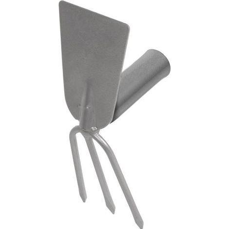 Metallhacke – Hakenkralle, 3-zinkig, zur Unkrautbekämpfung und Bodenbelüftung (Klickaufsatz) / Teger (1/3)