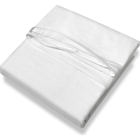 Housse pour Oreiller Blanc 40 x 80 cm, 100% Coton, Polyester, 135 x 200 cm, 135 x 200 cm (1/2)