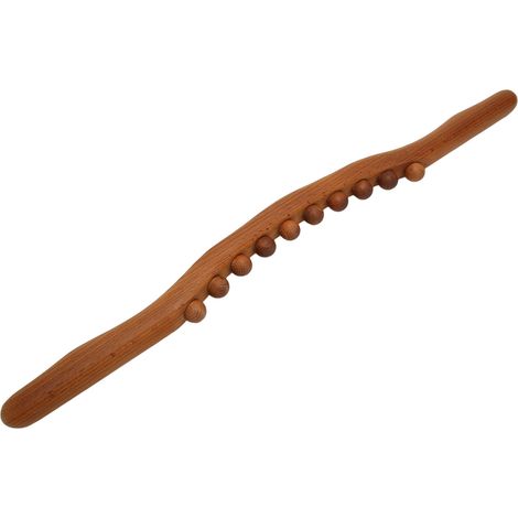 Bâton de massage Gua Sha en bois à 10 billes avec 10 ml d'huile essentielle. Bâton de massage Gua Sha en bois pour salon de beauté. (1/5)