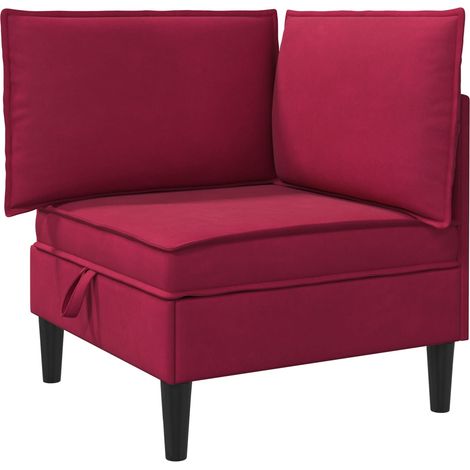 Divano con Stoccaggio Rosso Vino Velluto vidaXL (1/5)