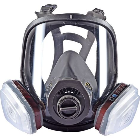Masque de protection 14 en 1, masque de protection respiratoire réutilisable, masque à gaz, filtre, protection contre les vapeurs de gaz, masque anti-poussière, adapté au meulage, au polissage, au sou (1/5)
