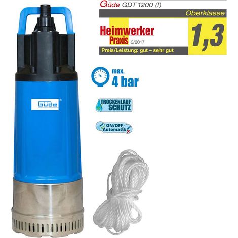 Güde Drucktauchpumpe GDT 1200 I 6000 l/h Förderhöhe 40 m 1200 W 4 bar
