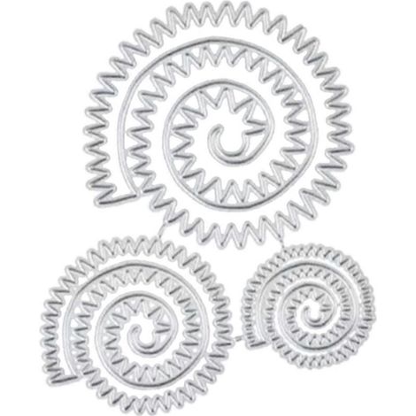 Modèles de découpage en métal en forme de fleur spiralée pour cartes créatives, scrapbooking et loisirs manuels