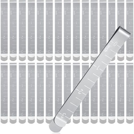Pinces à coudre en acier inoxydable - Règle de mesure de 7,6 cm (3 pouces), idéale pour les ourlets, etc. - Lot de 30, argentées (1/5)