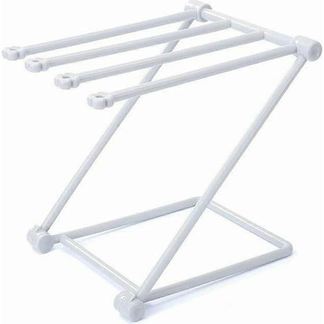 Freistehender, faltbarer Handtuchhalter mit 4 Stangen, ideal für Schlafzimmer, Badezimmer, Küche oder jeden anderen gewünschten Ort (grau). (1/5)