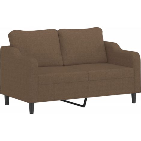 Canapé  Sofa à 2 places Marron 140 cm Tissu (1/5)