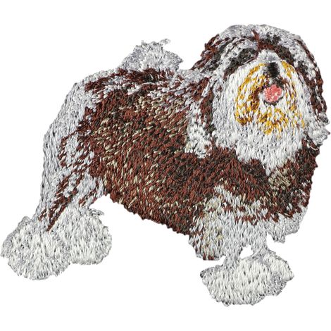 Löwchen, Löwchen: parche con forma de perro, parche bordado, decoración única para mochilas de Art-Dog. (1/3)