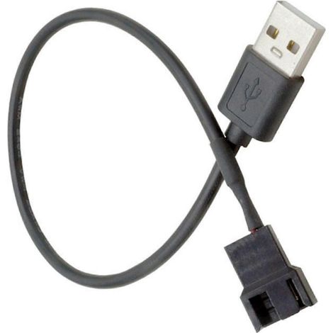 USB-auf-3-Pin/4-Pin-5V-USB-Lüfteradapter-Anschlusskabel Gehäuselüfter-Netzteilkabel Computer-Lüfter-Stromkabel Mehrfarbig (50 cm USB auf 4-Pin) (1/5)