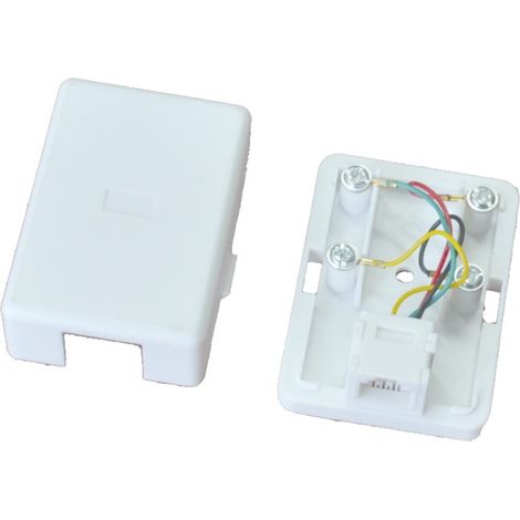 Telefon-Aufputzbuchse, UTP 1xRJ11 (6p4c) alantec