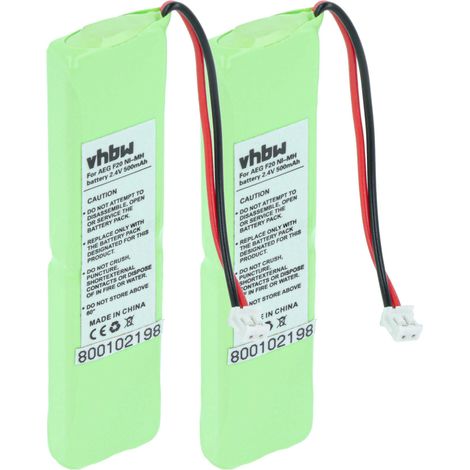vhbw 2x Akku kompatibel mit Switel DF-991, DF991 schnurlos Festnetz Telefon (500 mAh, 2,4 V, NiMH) (1/5)