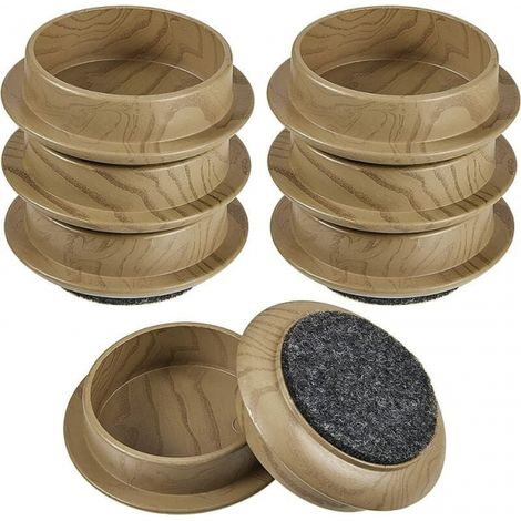 8 Pack Non-Slip Rubber Furniture Caster Pads Protect Your Floors and Stop Furniture from Rolling (1/5)