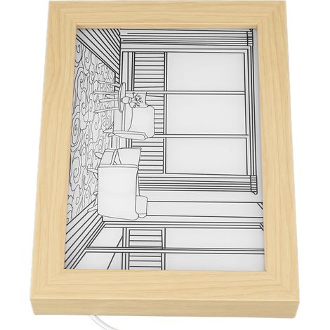 Peinture Lumineuse Décorative 3 Modes LED Décoration Murale Salon Art Mural Taille S 23x17x3 cm (1/5)