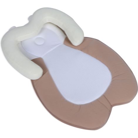 Coussin de positionnement pour bébé, oreiller de corps pour bébé, coussin de transat pour nourrisson, coussin pour nouveau-né (blanc crème) (1/5)