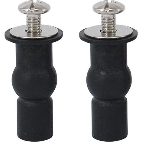 2 Pièces Abattant WC Fixations Charnières, Vis de Fixation du Couvercle des Toilettes, Charnière de Siège de Toilette, pour les Sièges de Toilette, les Sièges de Toilette Généraux(Noir) (1/5)