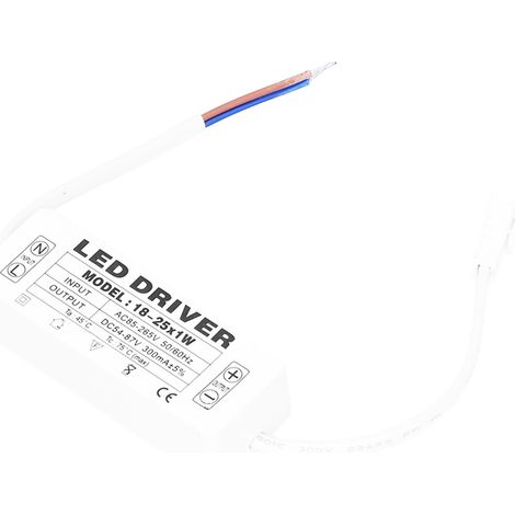 Alimentation LED 300mA AC85‑265V DC54‑87V pour bande LED 18‑25W, transformateur à courant constant