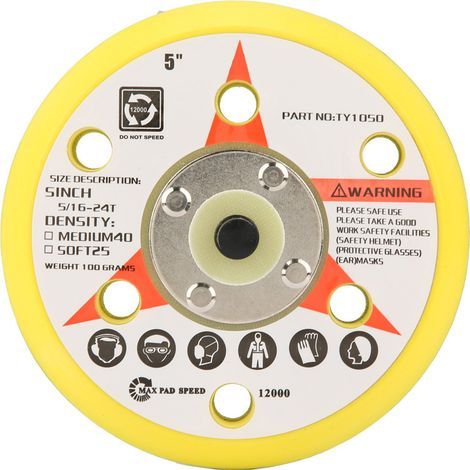 Ortviai Disque de ponçage pneumatique auto-adhésif 12,5 cm – disque en cuir pour meuleuse pneumatique (1/5)