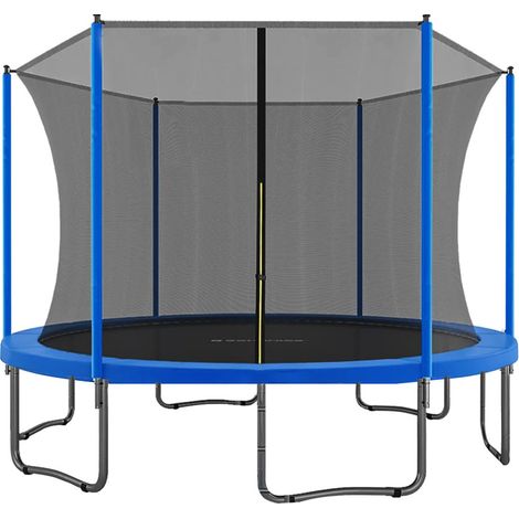 Iztoss – Trampoline Ø305cm – Charge maximale 100 kg – Filet de sécurité résistant – Pour enfants – Couleur bleue (1/5)