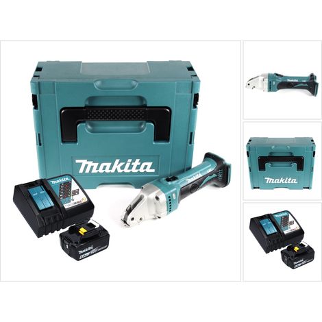 Makita DJS 161 RG1J Akku Blechschere 18 V 1,6 mm + 1x Akku 6,0 Ah + Ladegerät + Makpac