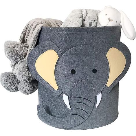 Aufbewahrungskorb für Kinder, Aufbewahrungsbox, Wäschekorb, Spielzeugkiste fürs Kinderzimmer, Organizer, Elefant (1/5)