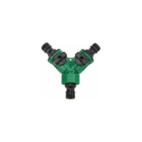 3/4" Y-2-Wege-Schlauchverteiler, Wasserverteiler für alle Wasserhähne, universell, verstellbar