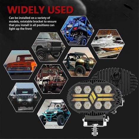 5,5-Zoll-Oval-LED-Arbeitsscheinwerfer für Autos, LKWs und ATVs, Tagfahrlicht (1/5)