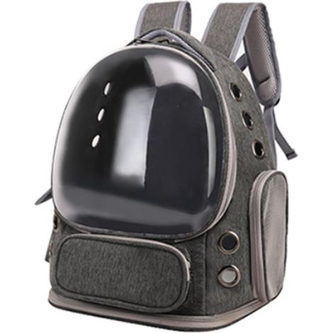 Katzenrucksack mit transparentem Sichtfenster, atmungsaktiv, faltbar für Katzen bis 7 kg (1/5)