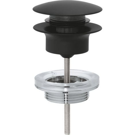 Grohe Ablaufgarnitur Phantom Black für Waschtische mit Druckstopfen und Klickverschluss