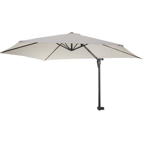 Décoshop26 – Parasol mural inclinable 3m pour balcon – Mât en aluminium – Housse résistante aux intempéries – 40005634