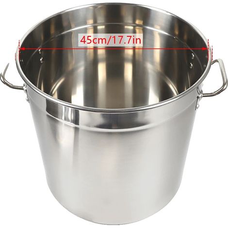 Olla para sopa, fabricada en acero inoxidable duradero, versátil para cocinar, 70 L (1/2)