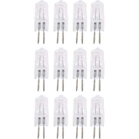Lot de 12 ampoules halogènes doubles G5 35W, 220V, 3 broches, blanc chaud