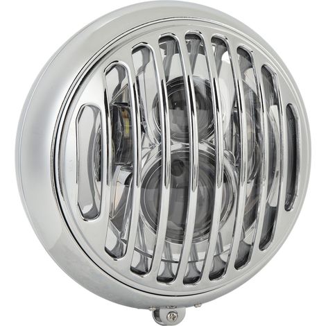 Phare de moto 7 pouces avec coque chromée, alliage d'aluminium 67789-91, ajustement universel pour motos (1/5)
