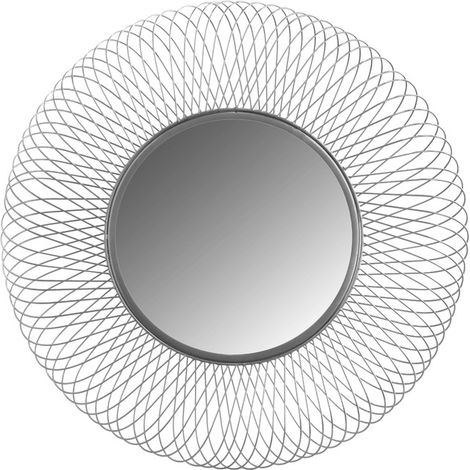 Specchio da parete Duke in ferro color argento (1/3)
