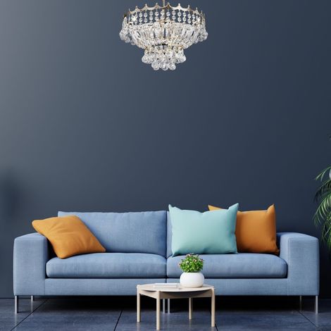 Searchlight Versailles - Lustre en cristal à 5 ampoules au fini doré, E14 (1/2)
