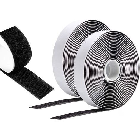 Bande Velcro, 5 m x 20 mm, pour couture (noire)