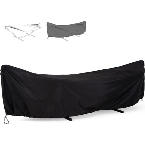 Housse de hamac en polyester imperméable pour support de hamac de 3,35 à 3,66 m (11 à 12 pieds), noire (1/5)
