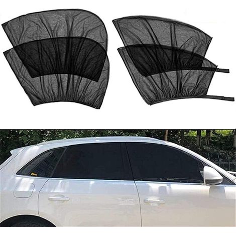Universeller Sonnenschutz fürs Autofenster, UV-Schutz, Anti-Moskito-Vorhang, atmungsaktives Netzgewebe zum Schutz von Babys und Haustieren vor der Sonne, für die meisten Fahrzeuge (4-teiliges Set) (1/5)