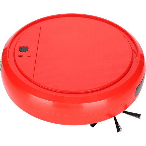 Robot Aspirateur Intelligent 4-en-1 avec Charge USB pour Maison et Bureau Rouge