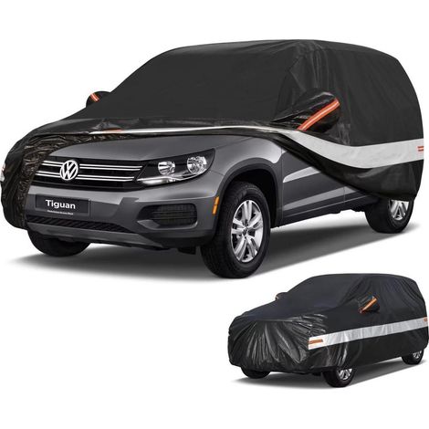 Autoabdeckung SUV 10 Lagen 100% Wasserdicht für VW Tiguan (2007-2025) Schwarz (1/5)