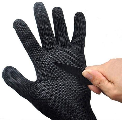 Schnittfeste Handschuhe, hitzebeständige Sicherheitsarbeitshandschuhe, kompatibel mit Fleischschneiden und Holzschnitzen, Küchenutensilien für Männer/Frauen, 1 Paar