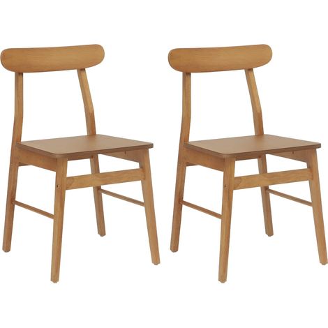 Sedia da pranzo 2 pcs Naturale 43 x 44,5 x 77 cm vidaXL