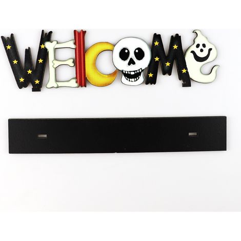 Décorations en bois d'Halloween : citrouille, squelette, araignée, chauve-souris, décoration de bureau, scène de fête, décoration de table (1/5)