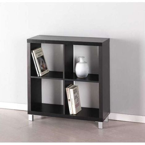 Estantería pequeña kubox 2x2 acabado negro, 83 cm(alto)76 cm(ancho)29 cm(fondo)